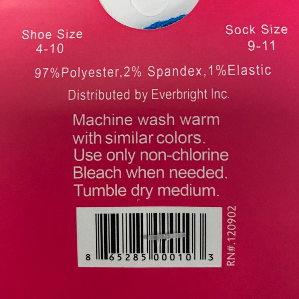 Bπ²4) NEW Everbright White/Dark Pink Cannabis Ladies Socks Size 9-11 - Picture 3 of 5